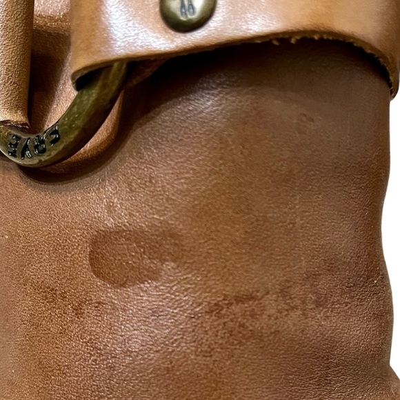 Frye Charlotte Ring Brown Leather Heeled Mule Clogs, Size 8, EUC - Picture 10 of 11